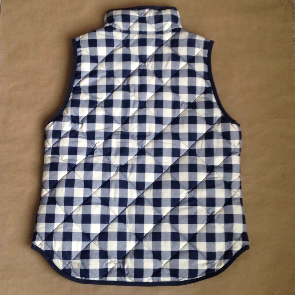 Blue & White Buffalo Check Puffer Vest - Picture 3 of 3